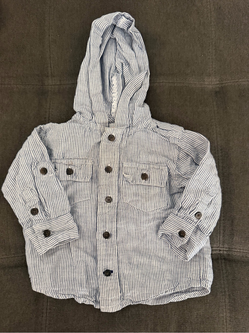 Gymboree Navy and White Striped Baby Shirt